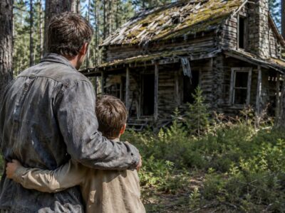 My Uncle Shoved My Eight-Year-Old Brother Into The Snow And Snarled, “Neither Of You Belongs Here Anymore”—But Three Months Later, He Returned To Our Abandoned Forest Farm With A Sheriff To Throw Us Out, Until I Opened A Dead Man’s Final Letter And Asked, “Should I Tell Him What You Stole?”
