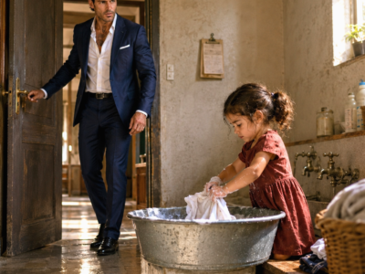 The Mafia Boss Came Home Early and Found the Maid’s Three-Year-Old Washing His Shirt to Save Her Sick Mother’s Job—Then He Learned the Truth