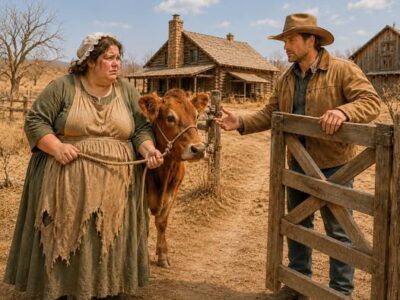 “I’ll Trade My Milk Cow for a Roof,” the Widow Begged—The Rancher Gave Her Both for Free Mabel Hartwell walked three miles through the August heat with the last valuable thing she owned tied to a rope.