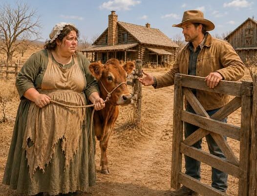 “I’ll Trade My Milk Cow for a Roof,” the Widow Begged—The Rancher Gave Her Both for Free Mabel Hartwell walked three miles through the August heat with the last valuable thing she owned tied to a rope.