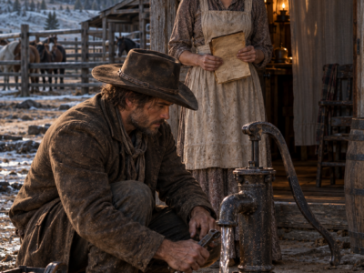 Forgotten for Three Years on a Mountain Ranch, Maggie Caldwell Had Learned to Make Herself Invisible—Then a Trail-Worn Mountain Man Fixed the Broken Pump, Asked Whether She Truly Owed Her Employer Anything, and Refused to Decide Her Escape Until She Said She Wanted to Leave