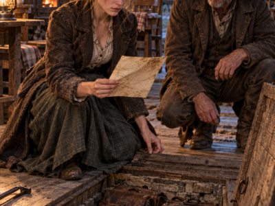 They Laughed When Penniless Miriam Spent Her Last Three Dollars on an Abandoned Oregon Stage Station—Then an Older Mountain Man Helped Her Raise the Roof, and Beneath Her Kitchen Floor She Found the Record That Explained Why Her Family Had Lost Everything Seventeen Years Earlier