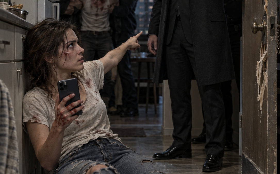 She Texted “He Broke My Leg” to the Wrong Number While Bleeding on Her Kitchen Floor—Minutes Later Mafia Boss Gideon Locke Walked Through Her Splintered Door, Stopped His Men from Touching Her Without Permission, and Learned the Woman He Rescued Would Never Belong to Anyone Again