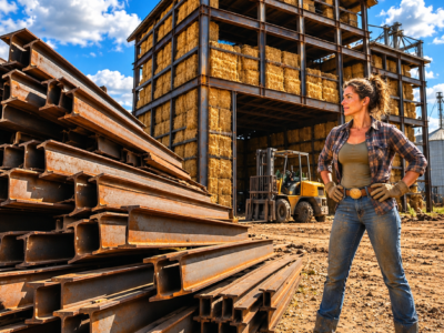 everyone laughed when she bought 500 tons of abandoned mill steel for $460—then her forty-two-foot barn became the one thing the farm crisis could not take