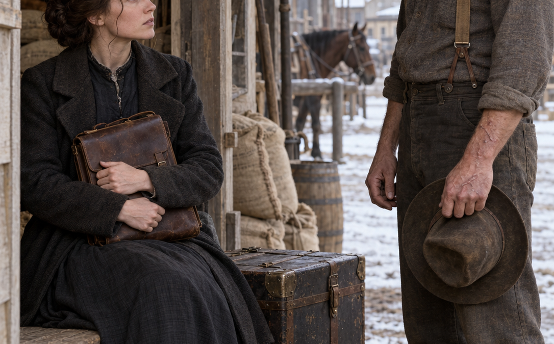 The Town Dismissed Clara Marsh Before She Taught a Single Lesson—Then a Quiet Carpenter Carried Her Trunk to the Feed Store, Told Her His Eight-Year-Old Son Had Not Spoken in Two Years, and Asked Whether She Could Teach a Boy Everyone Else Had Already Given Up On