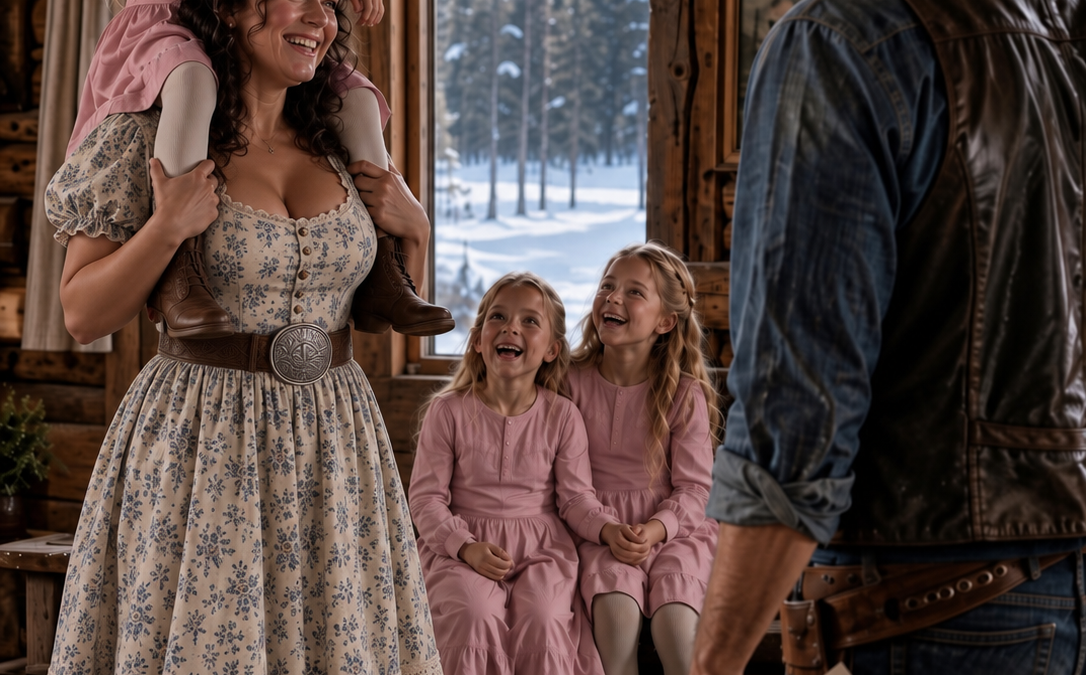 “””Mountain Man Came Home Angry to Divorce His Mail-Order Bride — But Froze When He Saw His Triplets