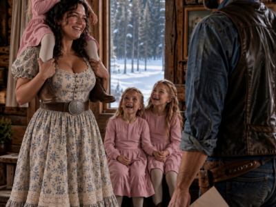 “””Mountain Man Came Home Angry to Divorce His Mail-Order Bride — But Froze When He Saw His Triplets