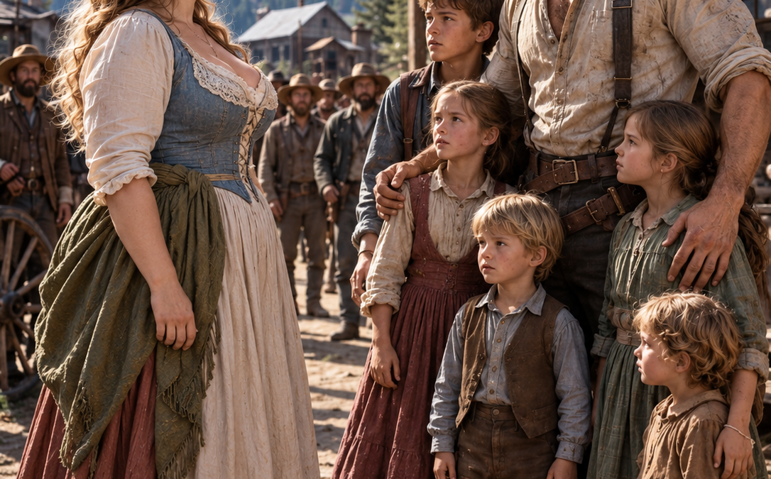 At Nineteen She Was Traded to a Scarred Mountain Man With Five Children, but the Town Never Guessed Who Would End Up Saving Whom