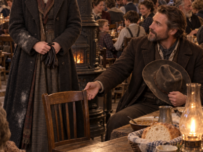 The Boarding House Gave Mara Three Weeks to Leave—Then a Quiet Cattleman Saved the Last Chair for Her, Watched Her Build a Life Nobody Could Take Away, and Waited Until She Was Strong Enough to Save a Place for Him