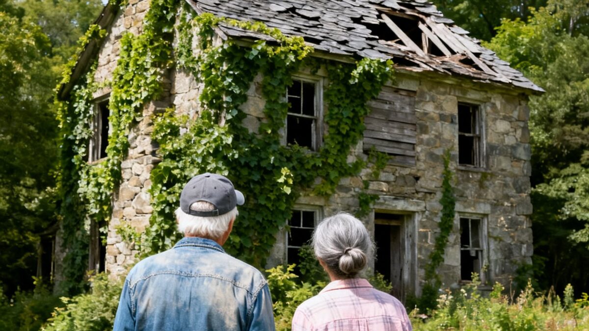 EVERYONE LAUGHED WHEN WE BOUGHT A CONDEMNED STONE COTTAGE FOR $11 – UNTIL MY HAMMER HIT THE FALSE WALL