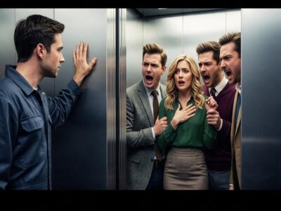 The Female CEO Was Cornered in a Blind-Spot Elevator by Two Powerful Rivals—Then an Invisible Single-Dad Maintenance Worker Stepped Between Them and Said Six Quiet Words That Changed Who Everyone in the Building Chose to See