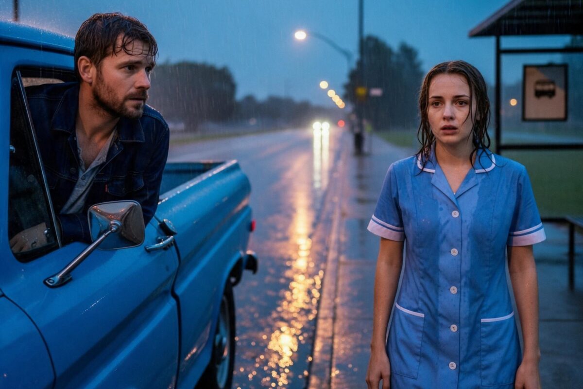 A Broke Single Dad Stopped for a Soaking-Wet Nurse on a Stormy Road—He Gave Her His Last Sandwich and Never Knew She Was an Undercover Detective Until She Came Back and Changed Both Their Lives