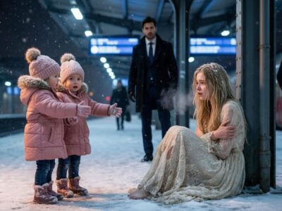 “You Need a Home, and We Need a Mommy,” the Twin Girls Said to the Homeless Woman at the Train…
