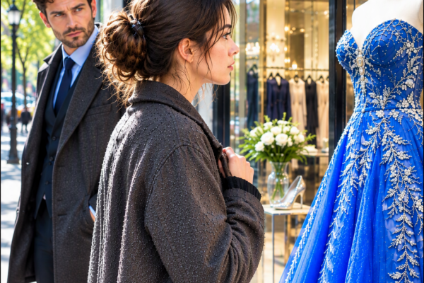 She Stared at a Dress She Couldn’t Afford — Unaware the Billionaire Was Watching Her