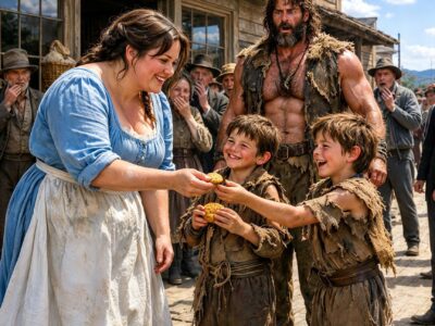 “We Want Her, Daddy!” The Mountain Man’s Twins Chose the Widow the Town Called ‘Too Wide to Wed’