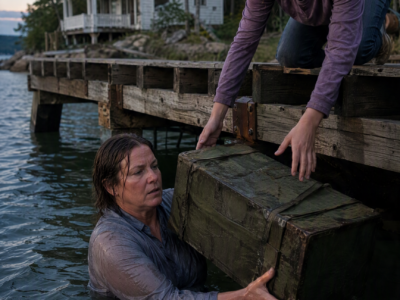 A Divorced Mother Was Tearing Apart the Condemned Dock at the “Worthless” Lake Cabin Her Ex Left Her — Then Her Hand Struck a Canvas-Wrapped Steel Box Bolted Beneath the Final Crossbeam, and What Was Sealed Inside Explained Why Someone Had Been Waiting Decades for a Broke Person to Find It