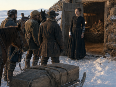 They Rode Through the Dakota Snow Carrying a Coffin Lid for a Widow They Were Certain Had Frozen — But Before They Reached Her Shack, the Deputy Smelled Fresh Bread, Saw Smoke Above the Drifts, and Found a Wall of River Stone Still Holding Yesterday’s Fire