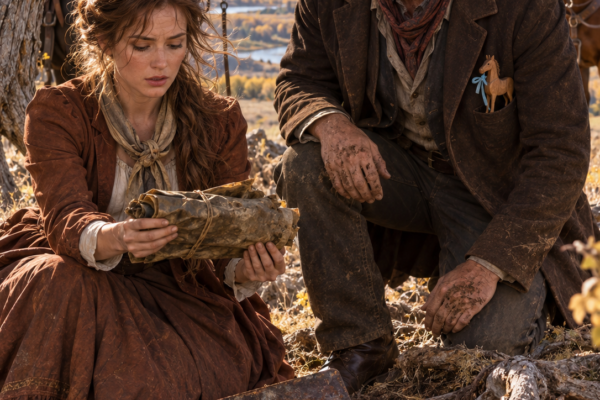 Seventeen Years After Gideon Hail Promised to Return, He Found Rosalie Mercer Fighting Alone to Save Her Wyoming Store—Then the Horseman Discovered Her Grandfather Had Hidden the One Secret Beneath Their Childhood Cottonwood That Could Destroy Vernon Crow’s Claim to the Entire Valley