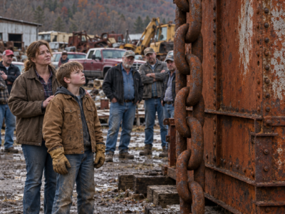 A 12-Year-Old Spent Every Dollar He Owned on a 13-Ton Riveted Iron Box Everyone Called Scrap—But When He Refused to Cut It Open, His Grandfather Recognized the Faded Words on Its Side and Revealed Why the Chain Inside Had Been Sealed Away for More Than Sixty Years