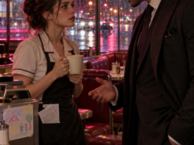 “I Need a Husband by Tomorrow,” the Exhausted Waitress Sobbed in an Empty Diner—Then Chicago’s Most Feared Mafia Boss Stepped Out of the Shadows, Offered Her a One-Year Marriage to Save Her Little Sister, and Discovered the Woman He Chose as an Alibi Refused to Become Anyone’s Property