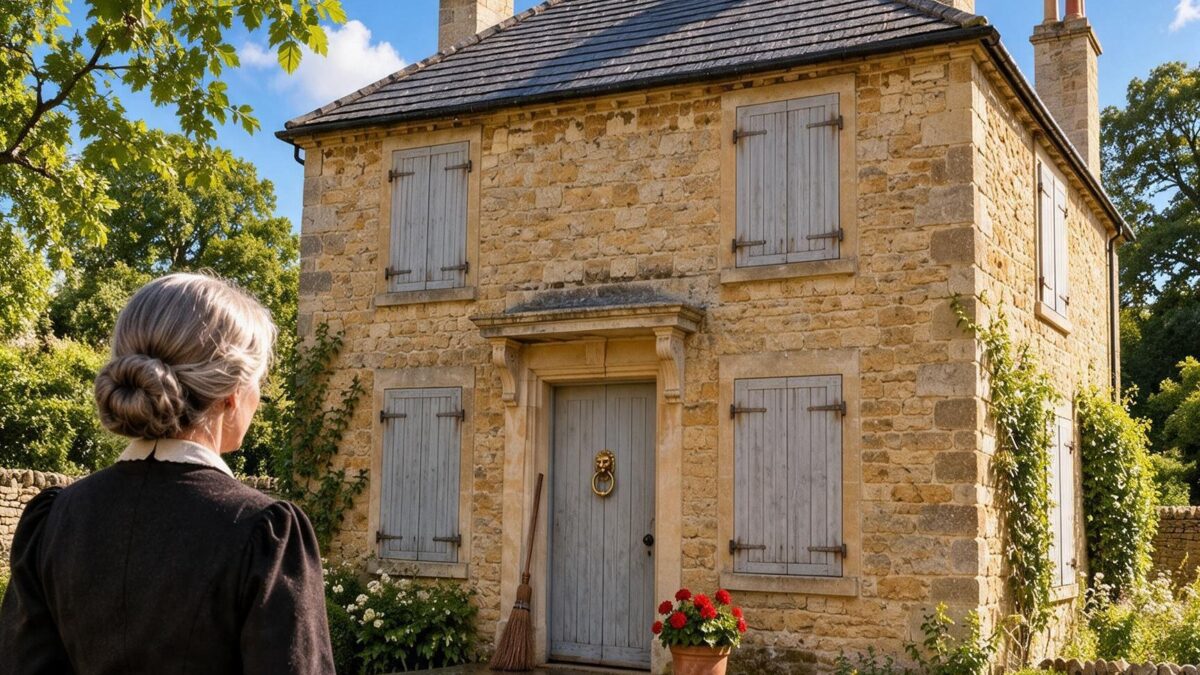 after forty years of service, a 61-year-old housekeeper was thrown out with an old cottage no one wanted—until she discovered who had been sweeping its steps every dawn
