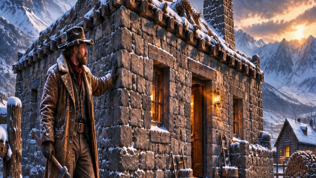 they laughed when he moved his wife and son into a ruined stone fort—then winter fell to 38 below and proved what those 20-inch walls were worth