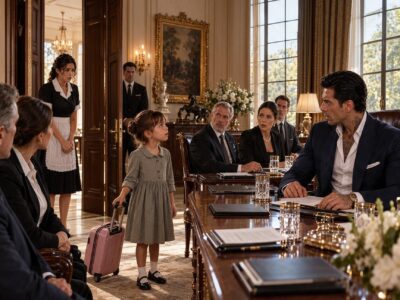 Her Toddler Dragged a Pink Suitcase Into the Mafia Boss’s Meeting—Then He Made the Terrified Maid His Fiancée Before the Traitor Could Strike Again
