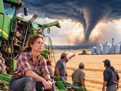 they let her 1,500-acre harvest die because they thought a woman in debt would sell—then she bought ten red machines and made the whole county learn her name