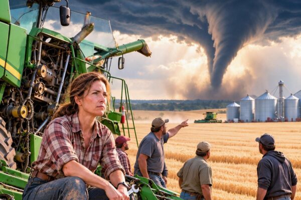 they let her 1,500-acre harvest die because they thought a woman in debt would sell—then she bought ten red machines and made the whole county learn her name