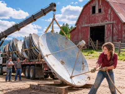 she bought forty dead satellite dishes after everyone called them junk—then the farmers started asking for the biggest ones