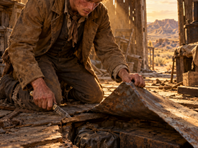 His Brothers Rode Nineteen-Year-Old Walter Weaver Into the Badlands and Left Him Without Water to Die—But After He Staggered Into an Abandoned Line Shack, His Old Bone-Handled Knife Lifted One Crooked Floorboard and Exposed a Wartime Secret Someone Had Hidden There for Eighty Years
