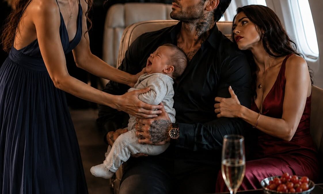 By the time that baby had screamed for eighty-seven straight minutes, the first-class cabin no longer looked annoyed—it looked defeated. Then I stood up from premium economy, walked past people rich enough to buy silence, and told the most terrifying man on the plane that his baby didn’t need another bottle.