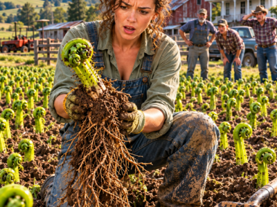 Strange Green Shoots Covered Six Acres of Her Farm—No One Knew Why Until She Dug One Up