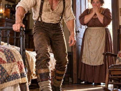 The Town Dumped a Broken Mountain Man at the Fat Widow’s Farm as a Cruel Joke—Then One Morning She Heard a Crash