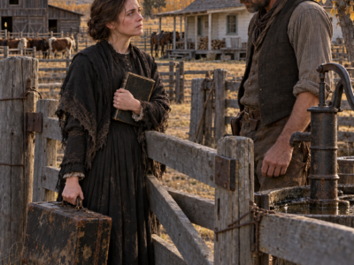 For Nine Years Thomas Calder Ate Alone in His Montana Valley—Then a Widowed Neighbor Crossed the Creek Carrying a Bible, Admitted She Already Knew Every Verse, and Told the Grieving Cattleman She Had Asked God to Lead Her to a Man Exactly Like Him