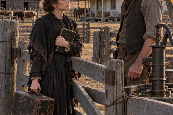 For Nine Years Thomas Calder Ate Alone in His Montana Valley—Then a Widowed Neighbor Crossed the Creek Carrying a Bible, Admitted She Already Knew Every Verse, and Told the Grieving Cattleman She Had Asked God to Lead Her to a Man Exactly Like Him