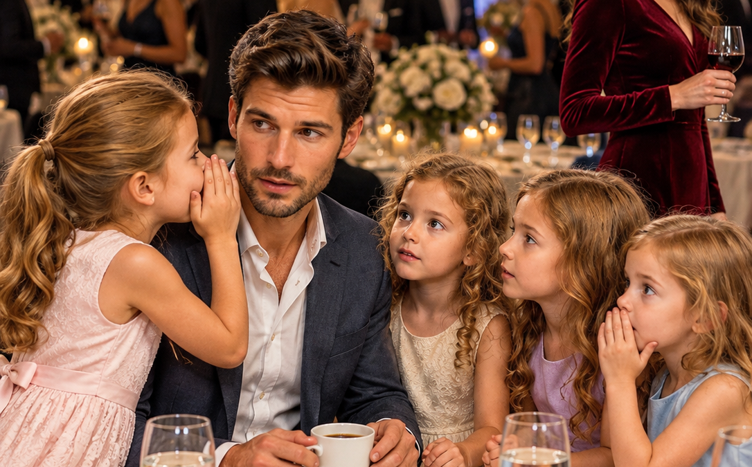 Single Dad Was Having Tea Alone—Until CEO’s Quadruplet Girls Whispered: “Pretend You’re Our Father.”