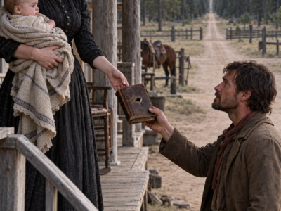 Eliza Waited for Her Husband to Come Home From the War—But a Texas Cowboy Rode Up Carrying Jonah’s Bullet-Torn Bible, Told Her He Had Died Saving Another Man, and Agreed to Stay Only One Winter Until She Could Face the Ranch and Her Baby Alone